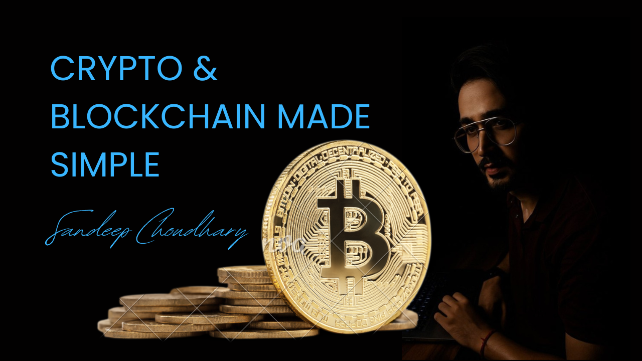 Beginner's guide to cryptocurrency and blockchain explaining Bitcoin, Ethereum, mining, and smart contracts